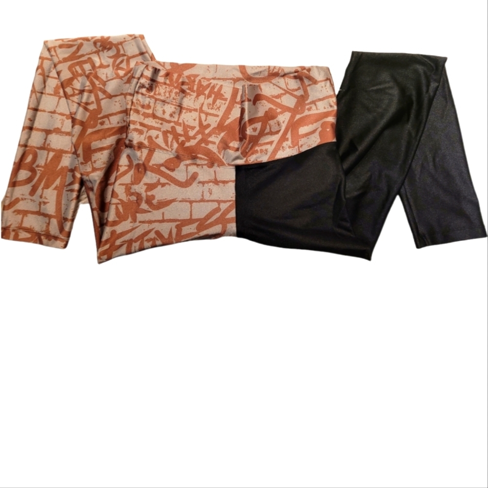 Workout Black and Street Art Leggings